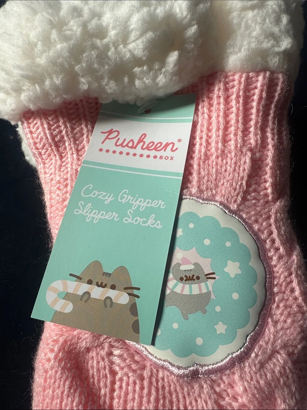 Pusheen Pink Cozy Gripper Slipper Socks NWT